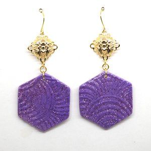 Purple Swirl Earrings